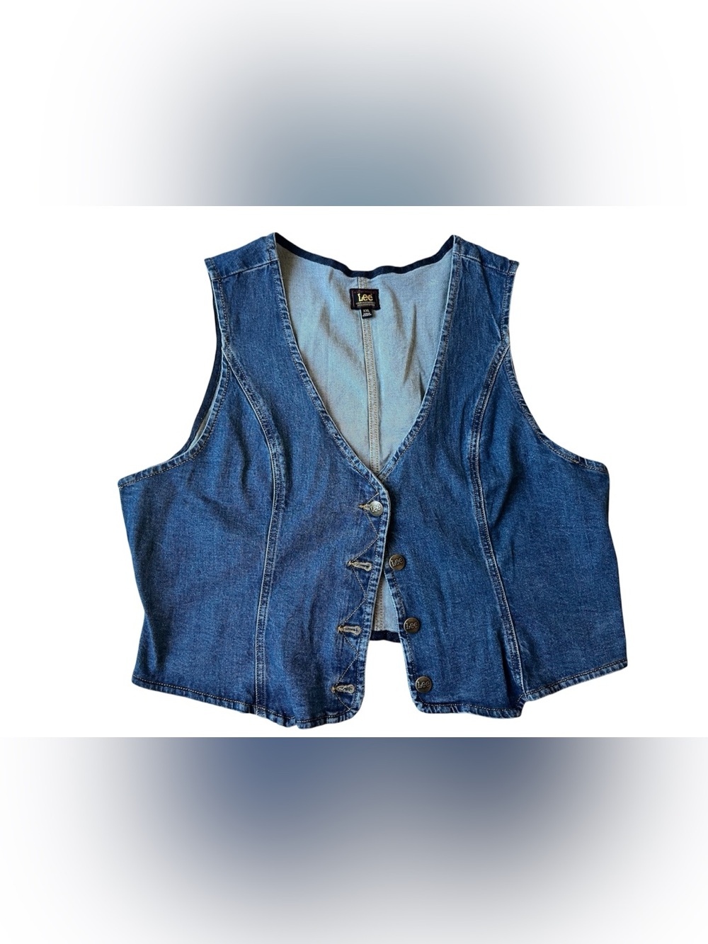 VINTAGE LEE DENIM VEST XXL WOMENS